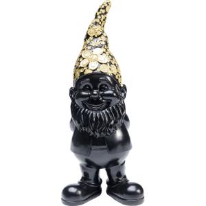 Skulptur Tomte Stående - Svart Guld, 30cm