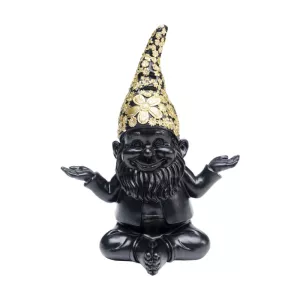 Skulptur Tomte Zen - Svart Guld, 19cm