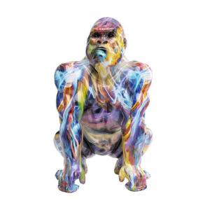 Dekor | Skulptur Gorilla Flerfärgad