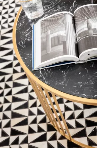 Matta Zick Zack - Svart/Vit, 240x170cm