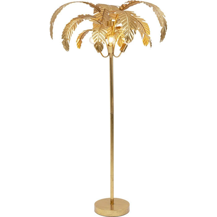 Golvlampa Palmblad – Guld, 170 cm