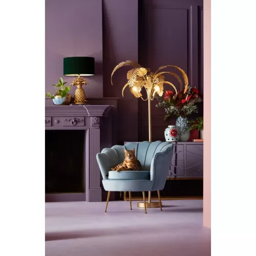 Golvlampa Palmblad – Guld, 170 cm