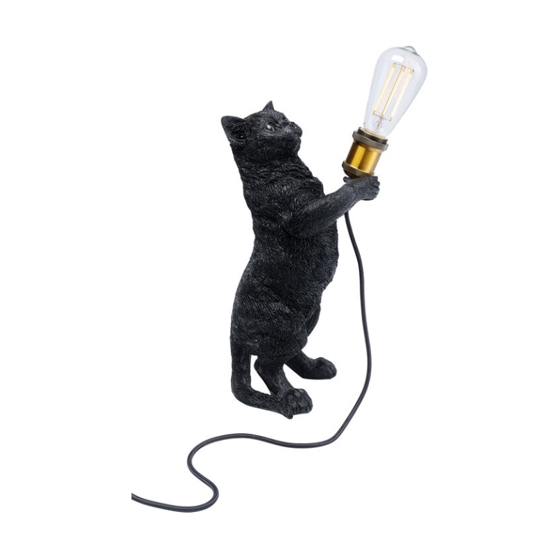 Bordslampa Animal Kitty Cat - Svart, 41cm