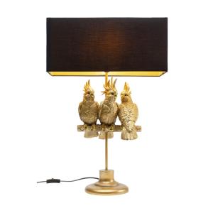 Bordslampa Papegojor - Guld/Svart, 71cm
