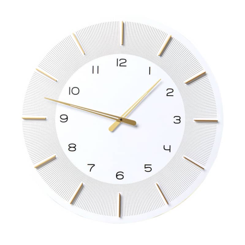Väggklocka Linee, Vit