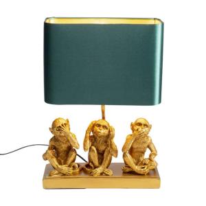 Bordslampa Animal Three Monkeys - 3 Apor i Guld