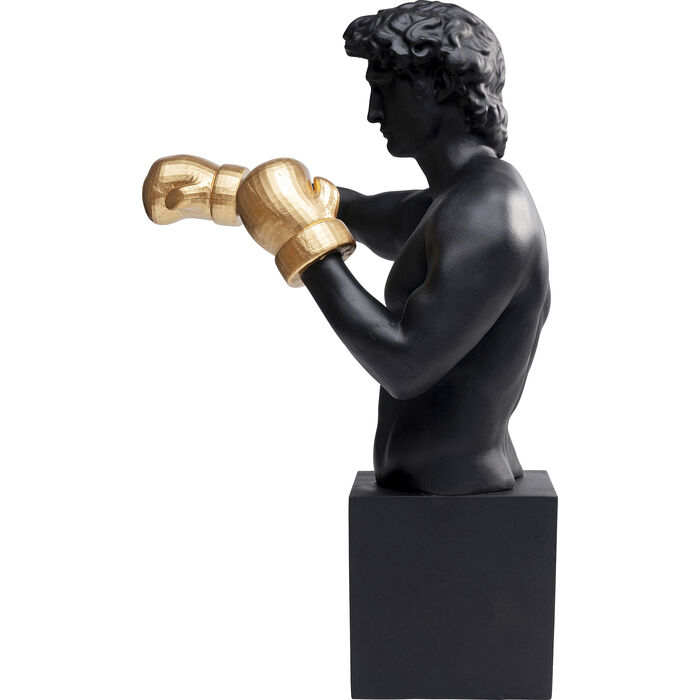 Jab boxare - staty i svart och guld