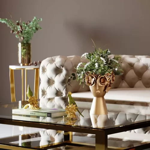 Dekorvas Flowercrown Gold 31cm