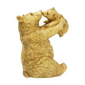Skulptur Bear Lucky Mom - Dekor Guld Björnar, 27cm