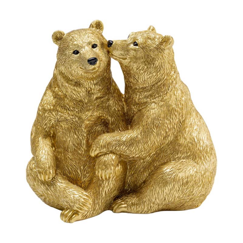 Dekor Guld Björnar, 16cm