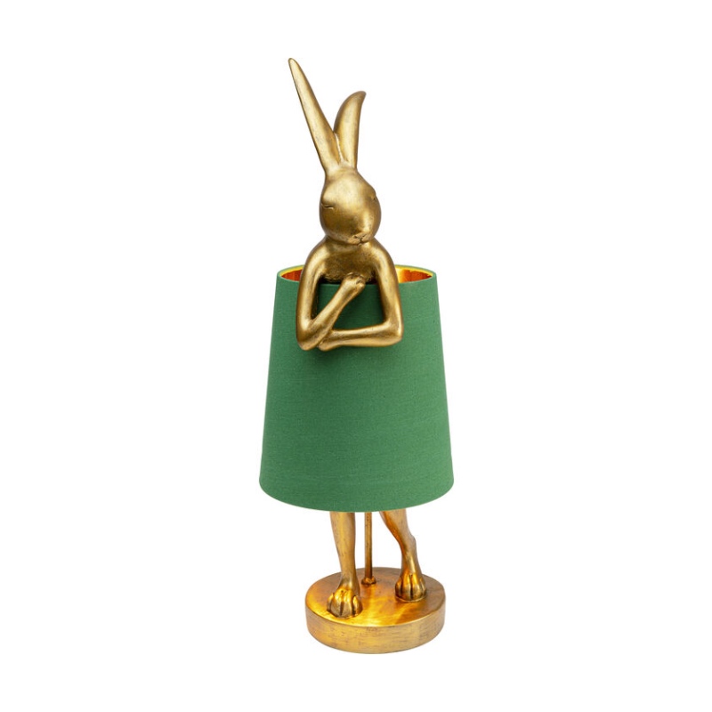 Bordslampa Rabbit Guld/Grön, 68cm