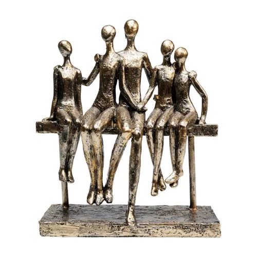 Skulptur Familj Sittande - 24cm