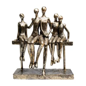 Skulptur Familj Sittande - 24cm