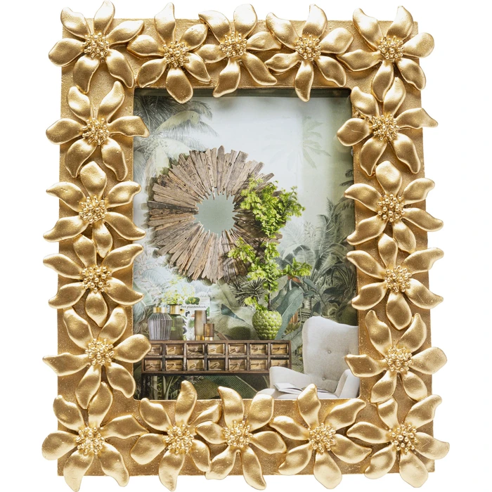 Fotoram Flower guld 21x26 cm
