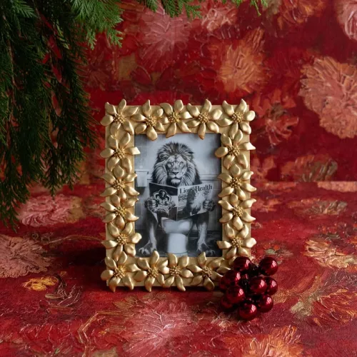 Fotoram Flower guld 21x26 cm