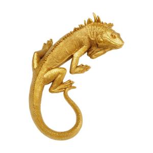 Väggdekor Lizard - Guld, 40cm