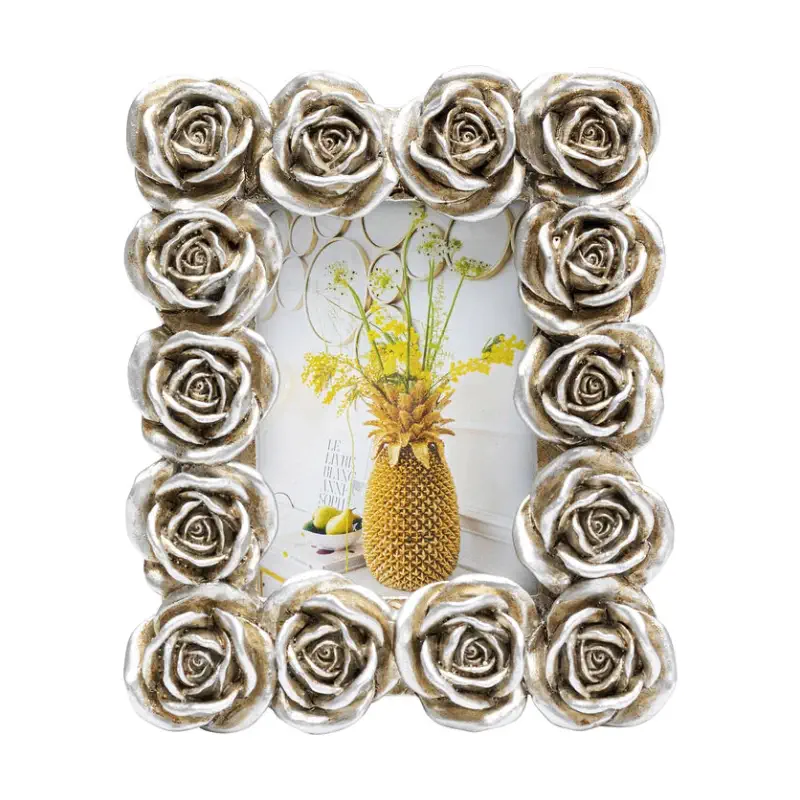 Fotoram Romantik Rosor, Silver 11x13cm