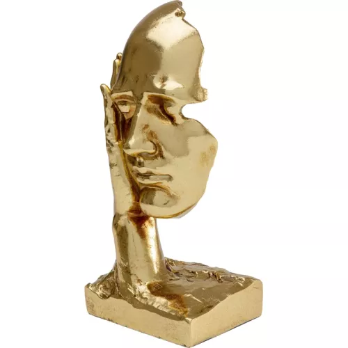 Skulptur huvud guld 30 cm