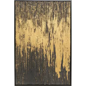 Tavla Abstrakt – Svart/Guld, 80x120 cm