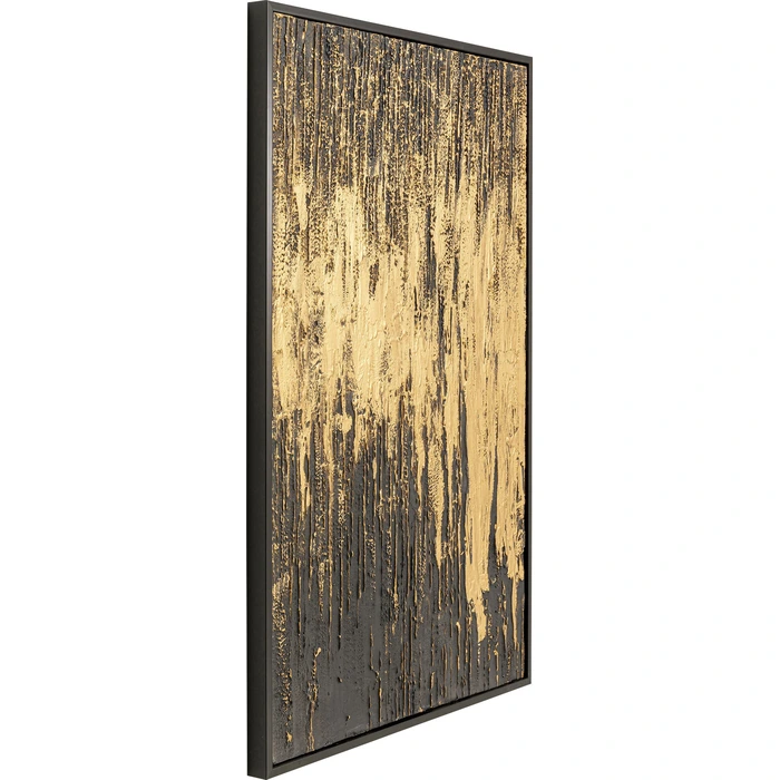 Tavla Abstrakt – Svart/Guld, 80x120 cm