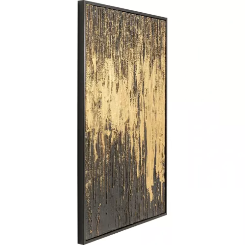 Tavla Abstrakt – Svart/Guld, 80x120 cm