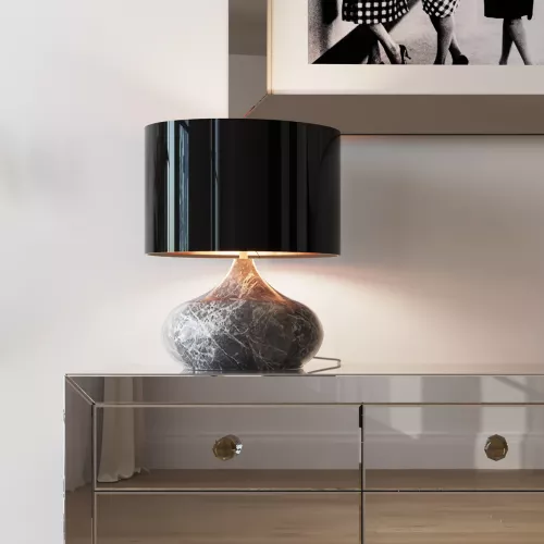 Bordslampa Malmo Deluxe - Grå/Svart, 38cm