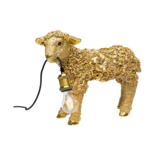 Bordslampa Animal Blommigt Får Guld