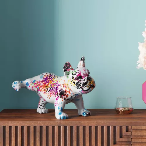 Dekorfigur Bulldog Color Splash - Skulptur, 32cm