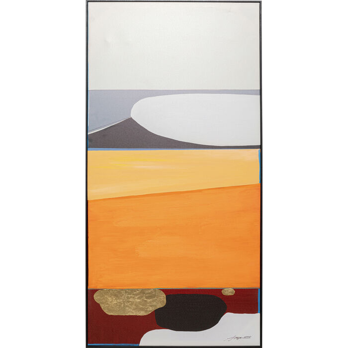 Tavla Abstrakta Former - Orange, 143x73cm