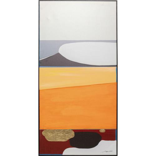 Tavla Abstrakta Former - Orange, 143x73cm