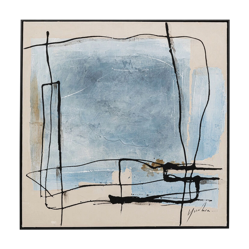 Tavla Abstrakt - Blå 100x100cm