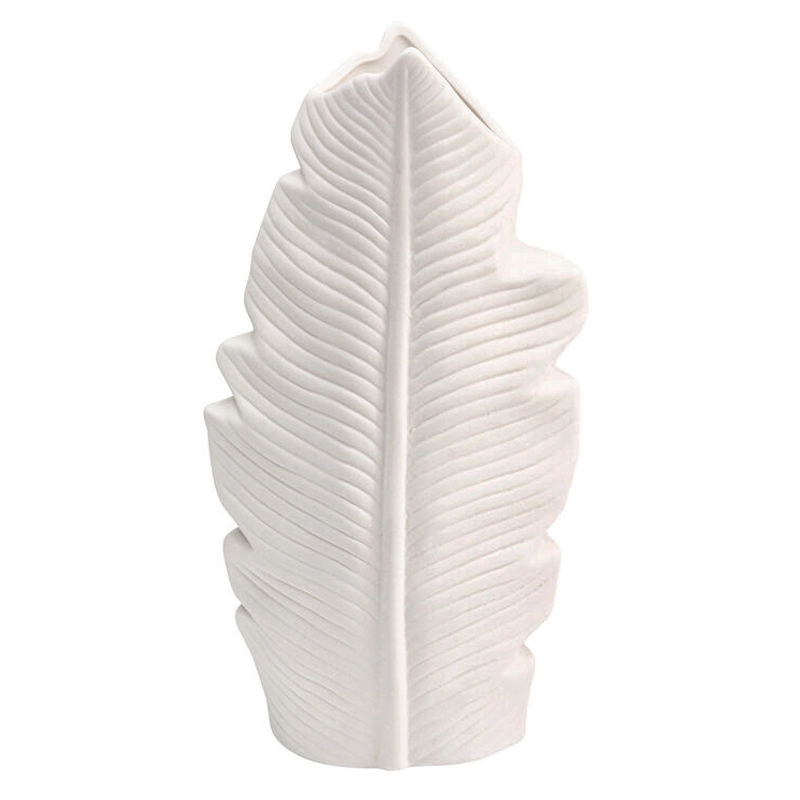 Vas Leaf - Vit, 29cm