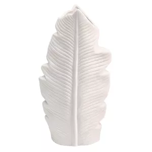 Vas Leaf - Vit, 29cm