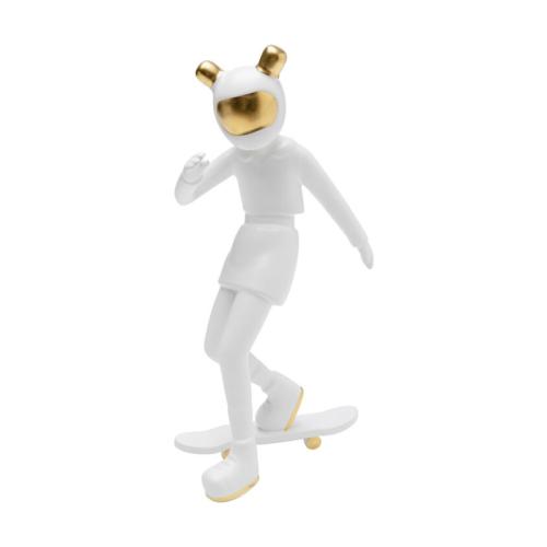 Dekorfigur Astro Skate Vit