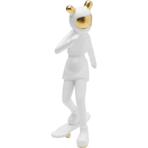 Dekorfigur Astro Skate Vit