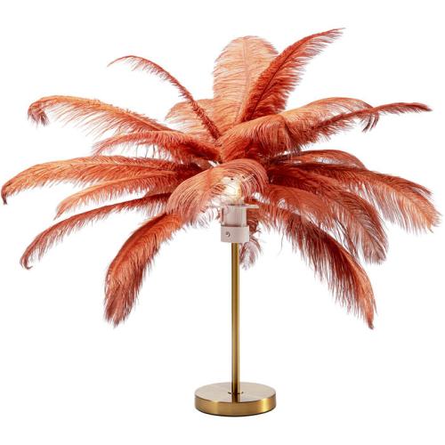 Bordslampa Fjäder Palm, Röd