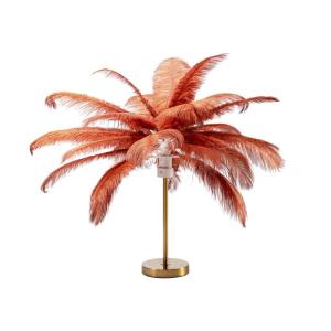 Bordslampa Fjäder Palm, Röd