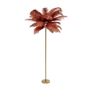 Golvlampa Fjäder Palm, Röd