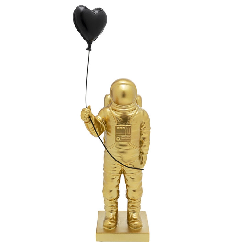 Skulptur Astronaut Ballong - Guld/Svart