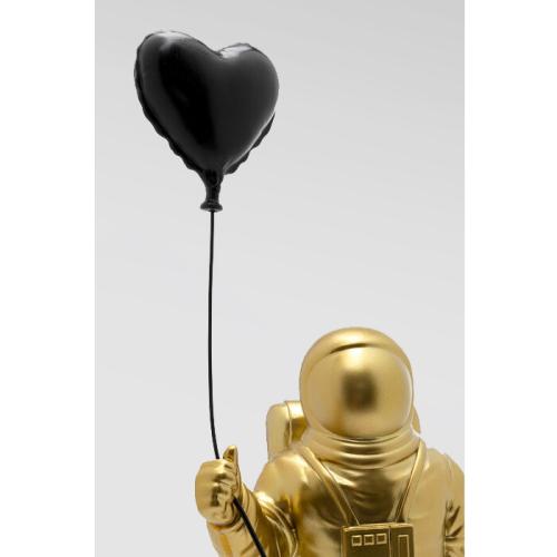 Skulptur Astronaut Ballong - Guld/Svart