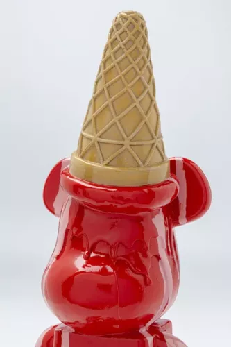 Dekor Glass Björn - Röd 40cm