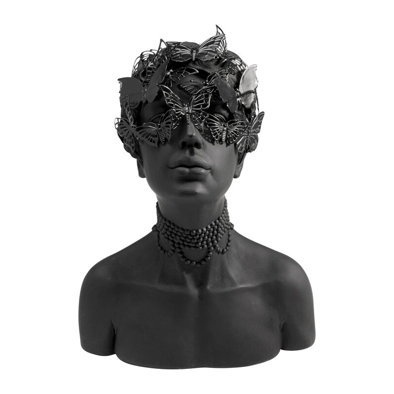 Skulptur Vingslag - Svart Byst, 35cm