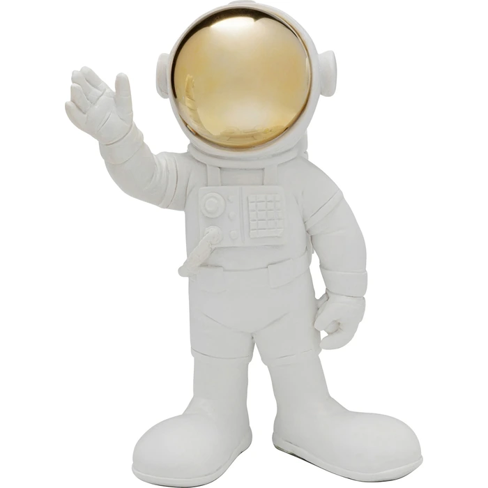 Dekorfigur Welcome Astronaut vit/guld 27 cm