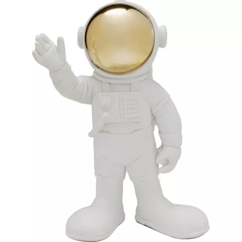 Dekorfigur Welcome Astronaut vit/guld 27 cm
