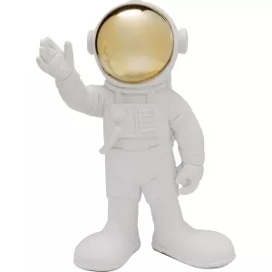 Dekorfigur Welcome Astronaut vit/guld 27 cm