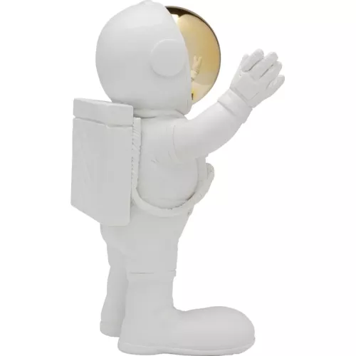 Dekorfigur Welcome Astronaut vit/guld 27 cm