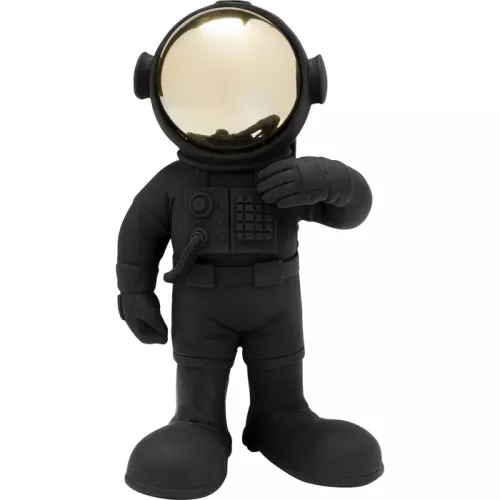 Dekorfigur Welcome Astronaut svart/guld 27 cm