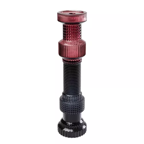 Ljusstake Block - Rosa/Svart 49cm