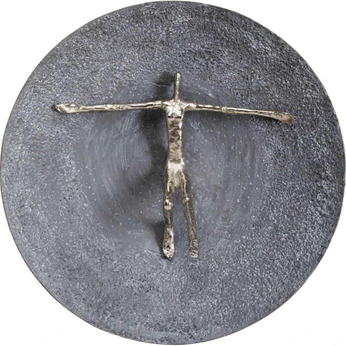 Väggdekoration Umano silver Ø60 cm
