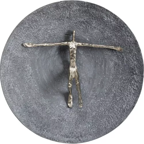 Väggdekoration Umano silver Ø60 cm